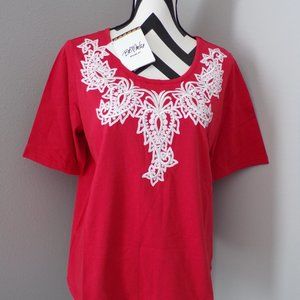 Bob Mackie Coral Medium 8/10 Top
